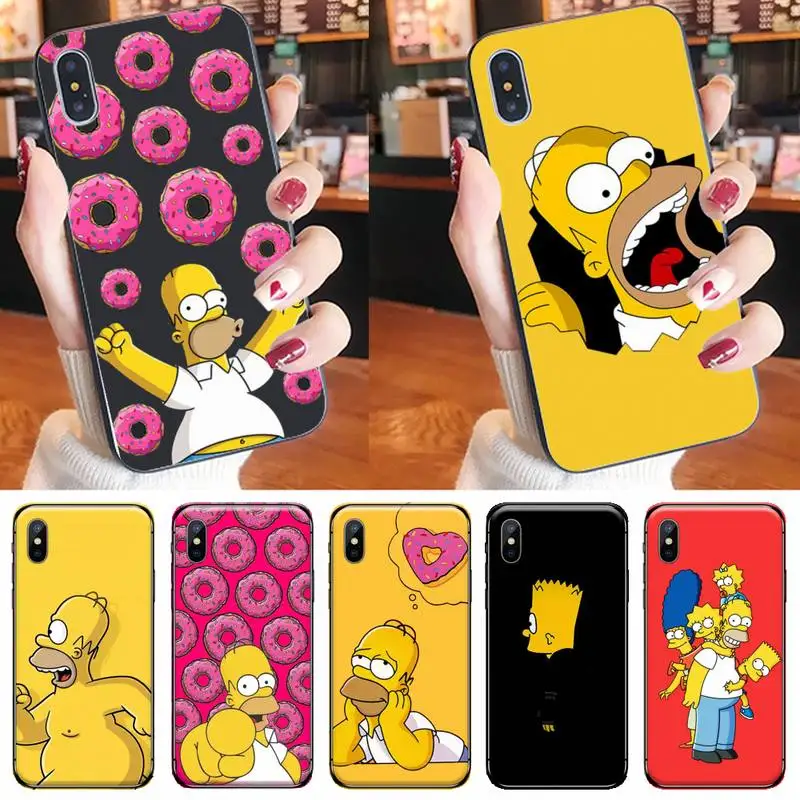 Homer J Simpson smešno Bart Simpson Primeru Telefon za iPhone 11 12 pro XS MAX 8 7 6 6S Plus X 2020 XR Mini