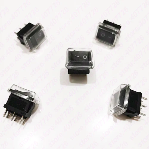 5PCS 6PIN 2P2T Mini Rocker Switch 21*15 mm(21 X 15 MM) Klackalicu stikalo O - Moč Pritisni Gumb Stikalo, 250V/6A 125V/10A AC