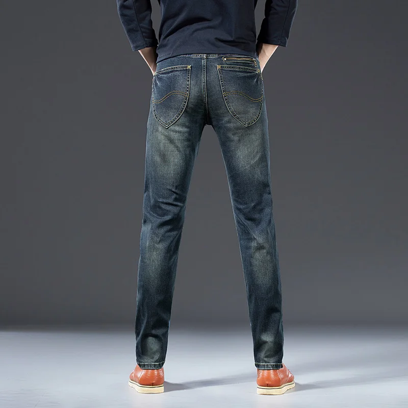 2020 jeseni in pozimi novih Moških vitek jeans za Moške, visoke kakovosti plus velikost retro jeans hlače