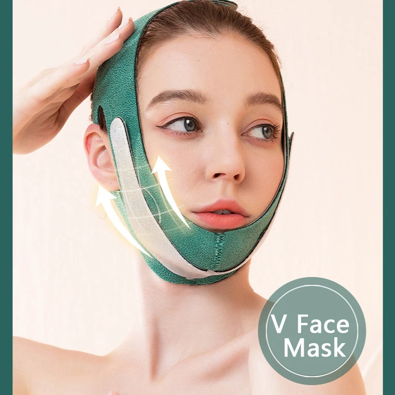 1Pc Graphene Brado Dvigalo Masko Facelift Nalepke Povoj Masko Za Obraz Ovalni Obraz, Grelni Trak Anti Celulit Trak Pasu