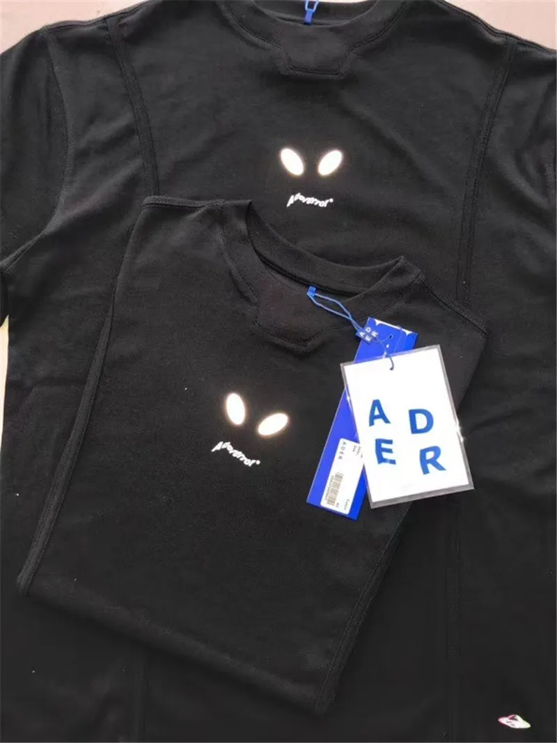 2020ss Reflektivni Adererror T-shirt Moški Ženske 1:1 Visoke Kakovosti Diagonalno Šivanje Vrh Tees Prostor Invazije Ader Napaka T shrit