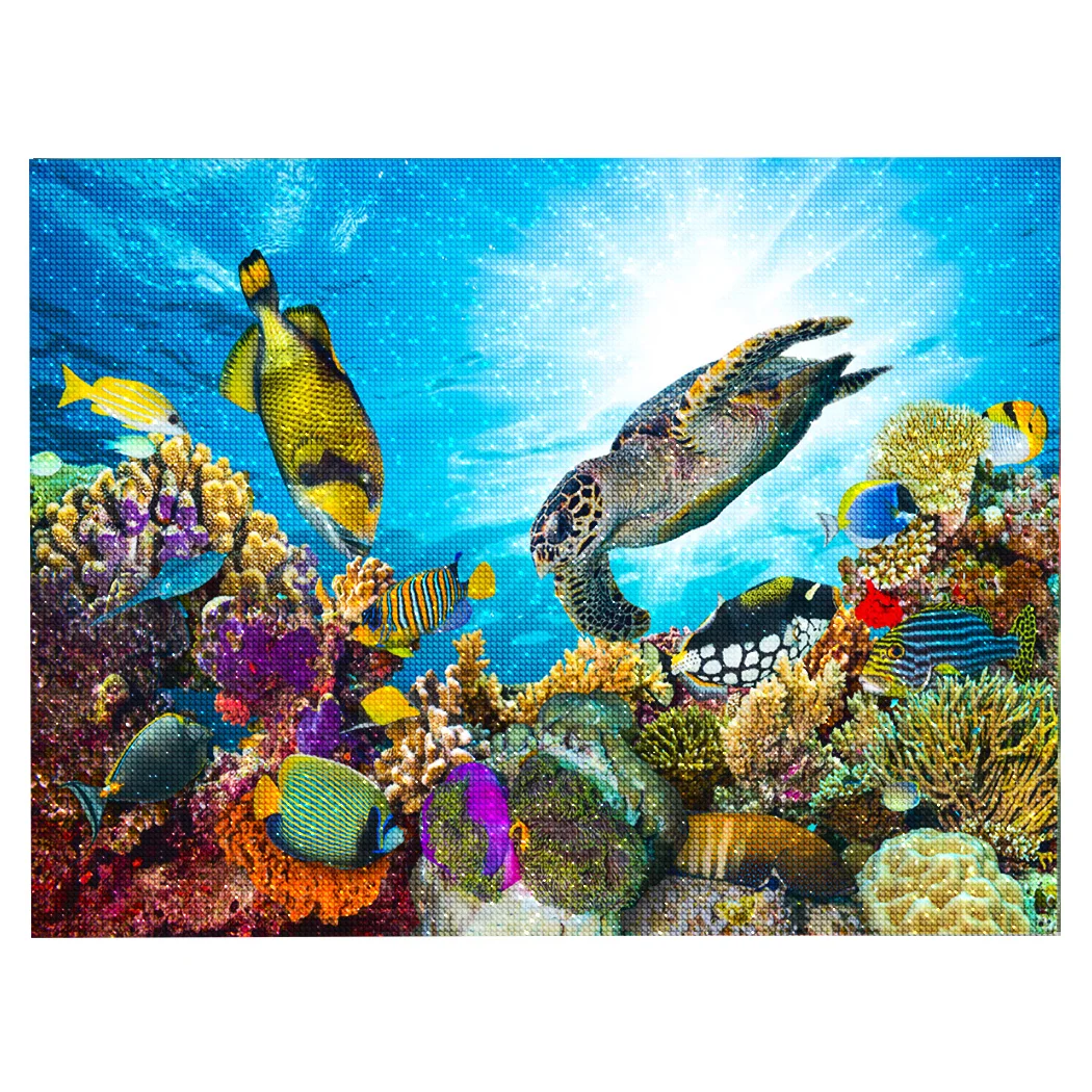 Diamond Slikarstvo Mozaik Navzkrižno Šiv 5D Diy Morskih Živali Diamond Vezenje Morske Želve Ribe Doma Dekor Darilo