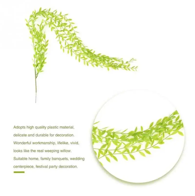 Umetni Zelenih Rastlin Trte Steni Visi Ponaredek Listi Cvetov Rastlin Vrt Rattan Simulacije Ponaredek Za Dekoracijo Doma Orhideja A1F5