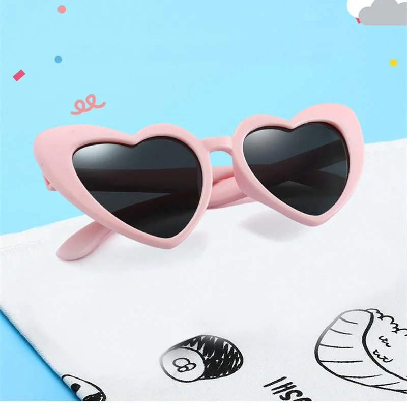 CHUN baby dekle sončna očala za otroke srce 2020 TR90 črno roza rdeče srce sončna očala za otroke polarizirana prilagodljiv uv400 M176