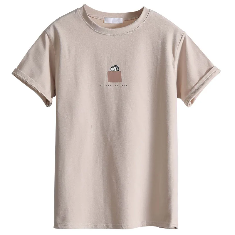 Poletje Ženske T-shirt 2020 Moda Natisnjeni T Shirt Harajuku Natisnjen Tshirt Prosti čas Ulične Ženska Oblačila L0555