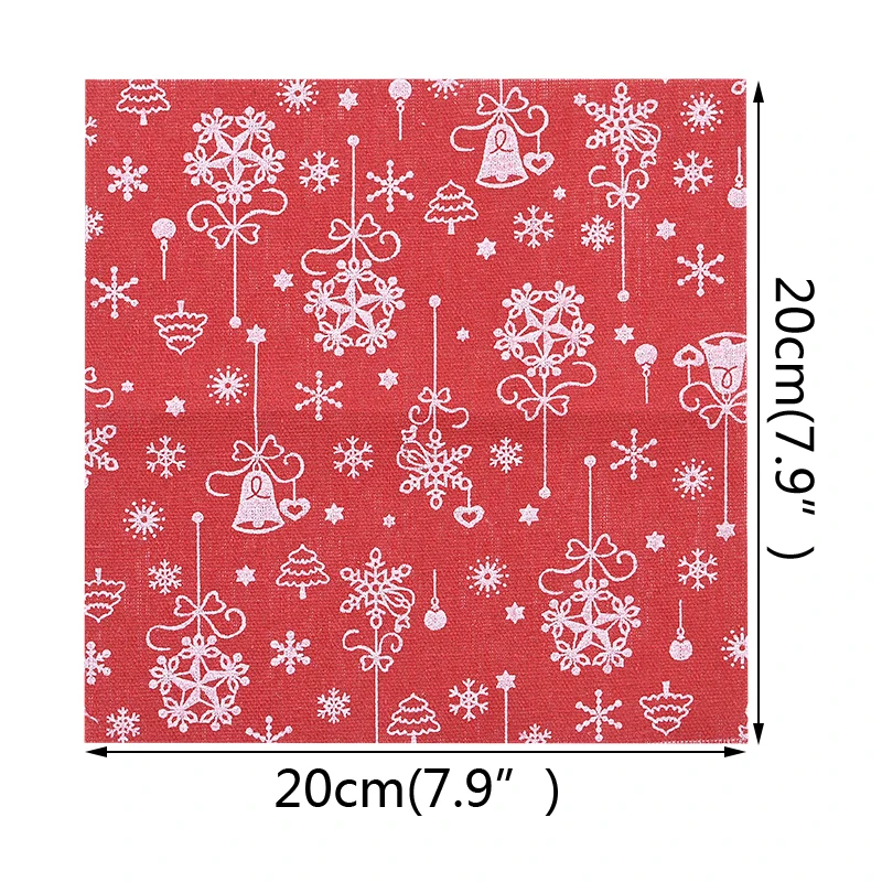10pcs Božič Snežinka Vzorec Krpe 20*20 cm, Perilo Tkanine, Božič Mozaik Za DIY Ročno Quilting Šivalni Pribor