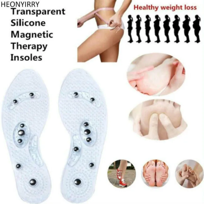 3Pairs Čevelj Gel Vložki Noge Magnetno Terapijo Zdravstveno Nego za Moške Blazinice za Nego Stopal Sprostitev Darila Stopala Massager