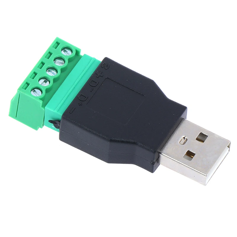 Novi USB 2.0 Tip A Moški-5P Vijak W/ Ščit Terminal Priključite Adapter Priključki