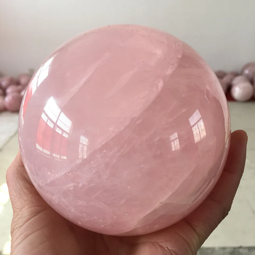 Naravni kristal rose gem področju žogo reiki healing home&urad dekor zagotavljanje energije kot za darilo