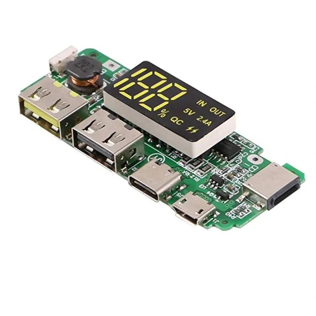 LED Dual USB 5V 2.4 Mikro/Tip-C/Strele USB Power Bank 18650 Polnilnik Odbor Obremenjenost Overdischarge kratkostična Zaščita