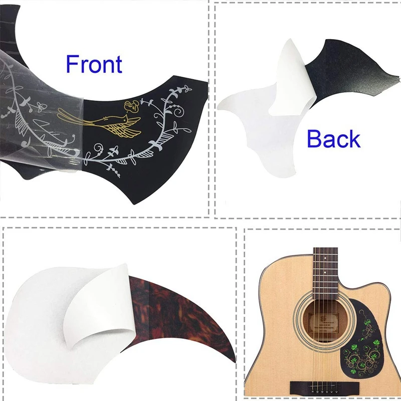8 Pack Akustične Kitare, Pickguard Samolepilni Hummingbird in Vode Oblikovan Kitara Pickguard za 40 cm 41 Palčni Kitaro