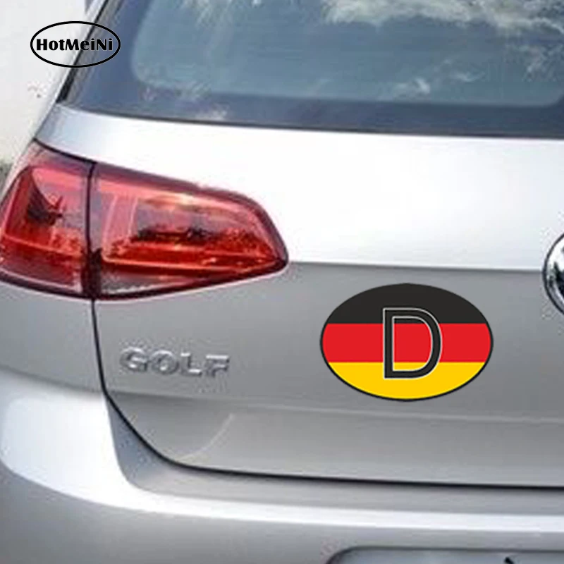 HotMeiNi 13 x9.1cm Avto Styling D Nemčiji Kodo Države Ovalne Z nemško Zastavo Avto Nalepke Čelada Nepremočljiva Odbijača Dodatki