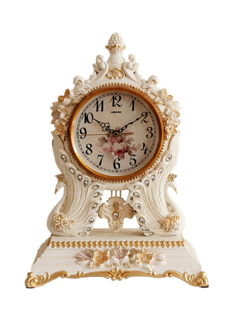 Spalnica Dnevna Soba Modna Ura Preprosto Tiho Mala Stari Namizni Ura Starinsko Urad Retro Dekor Horloge Desk Clock BY50DC