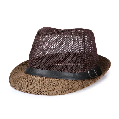 LNPBD 2017 vroče prodaje moški sunbonnet poletje očesa fedoras strawhat skp moški dihanje poletni klobuk