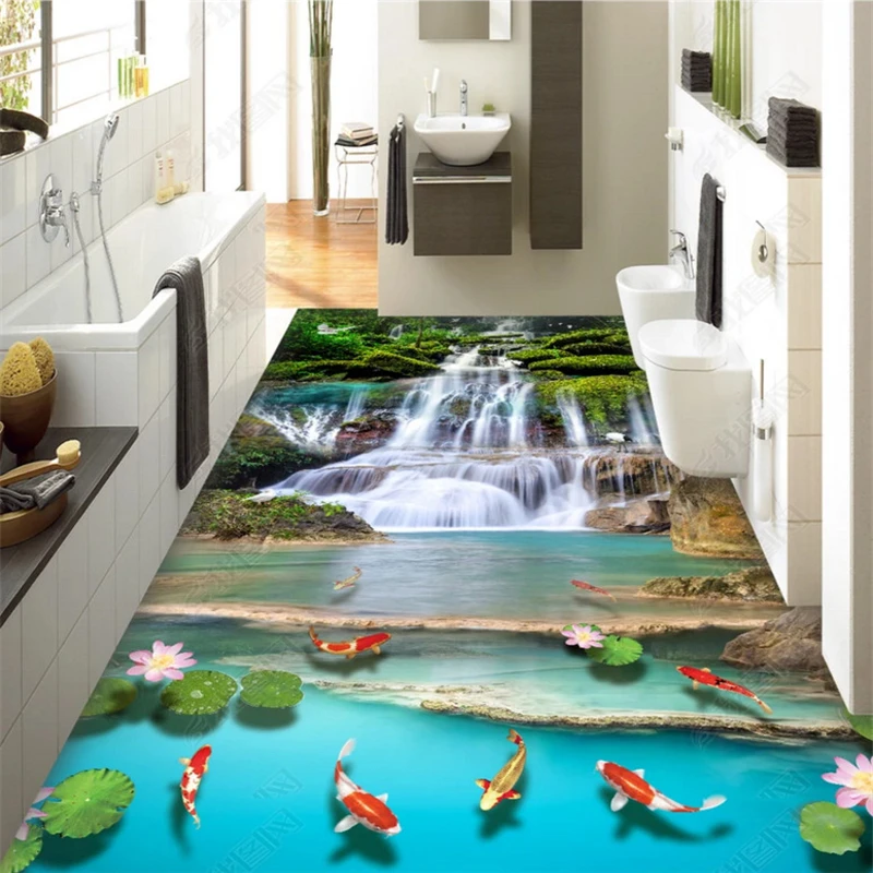 Beibehang Moda po meri klasičnih nepremočljiva ozadje slap vode sanje džungle 3D tla barvanje sten papirjev doma dekor
