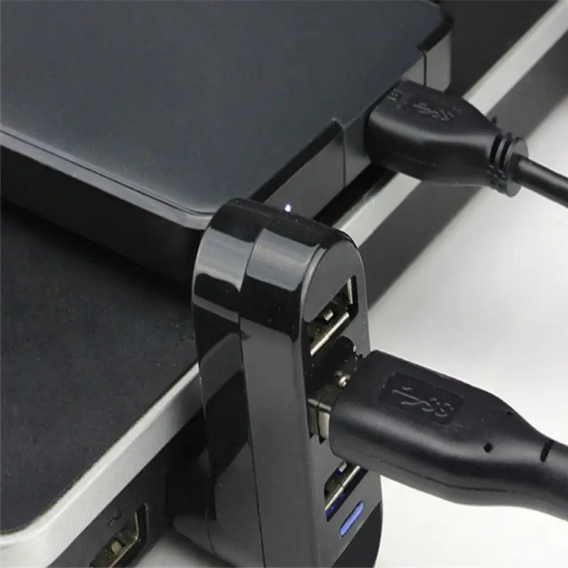 Za PC, Notebook, Laptop 3 Vrata Zvezdišče USB 2.0 Mini Vrtenje Splitter Tok Obrne za 180 Stopinj Visoko Hitrost Prenosa Podatkov 25