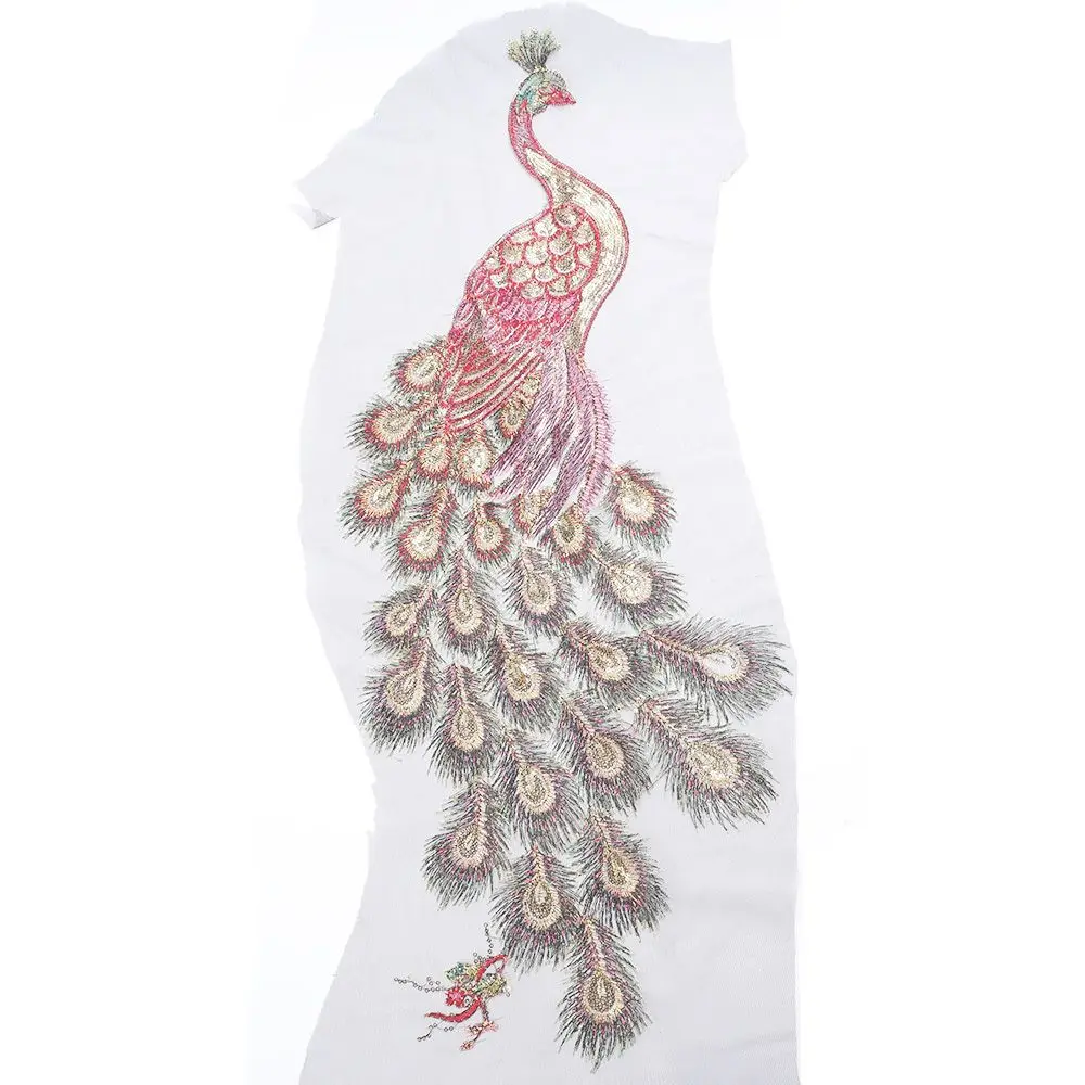 DIY Pav Cvet Sequins Vezenega Obliži Za Oblačila Aplicirano Vezenje Cvet Poročno Obleko Šivanje Trim Oblačilo Dekor
