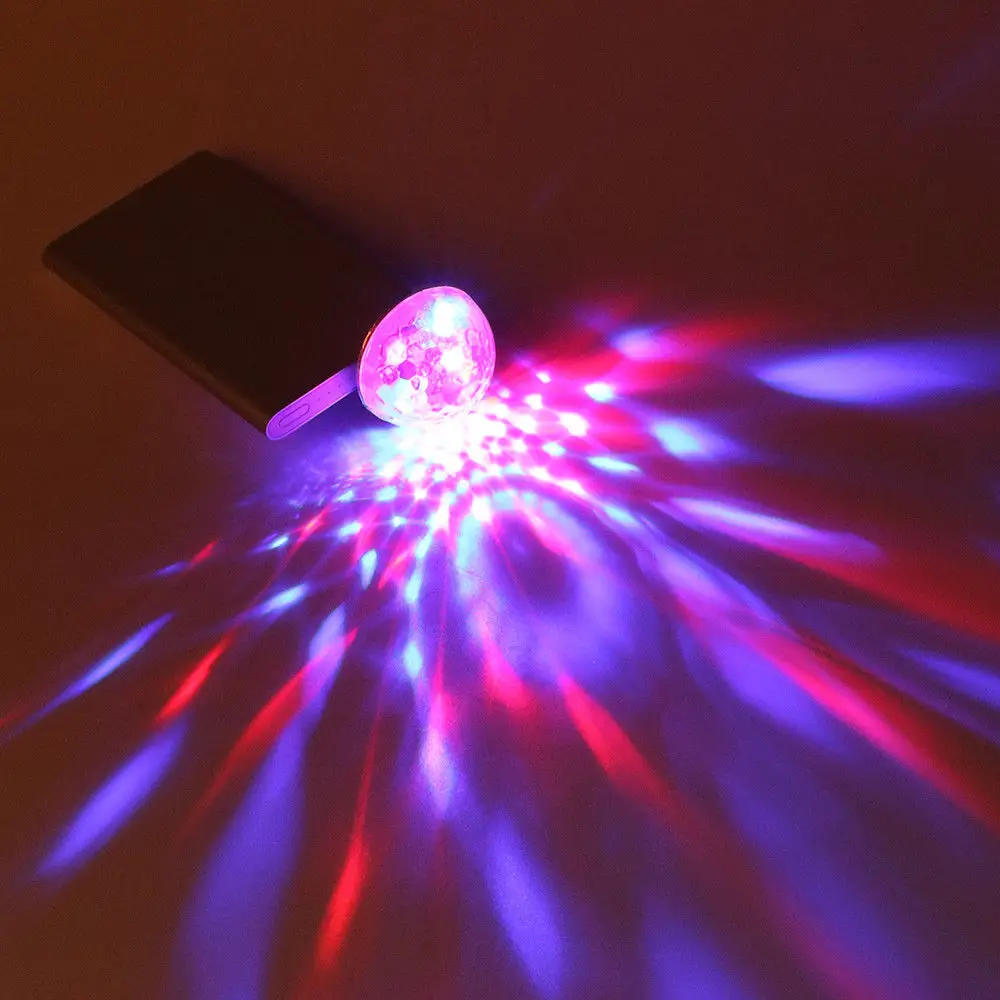 4W Mini USB LED Sijalka RGB Barvni Spreminjanje Crystal Magic Mini Disco KTV Božič Wedding Party LED Lučka za Praznik Luči Glasovni Nadzor