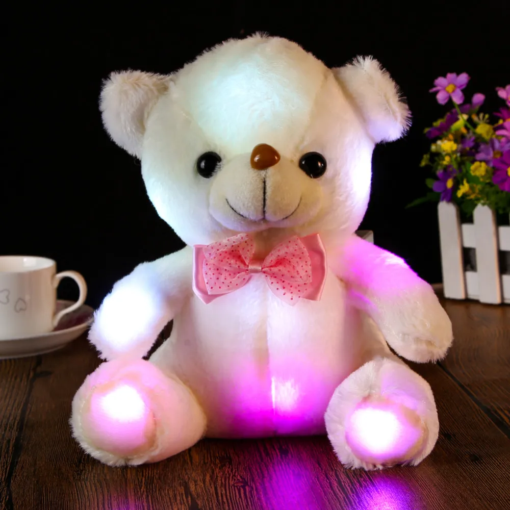 Veliki Panda Lutka Medved Objem Plišaste Igrače, Pisane Žareti v Temno LED Bliskavica, Pliš Igrače Otroška Spalna Lutka Dekleta Darilo za Rojstni dan