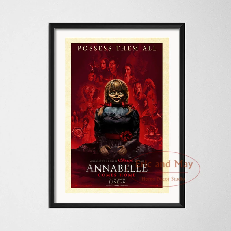 Annabelle 3 Prihaja Domov Horror Film Platno Slikarstvo Plakatov In Fotografij Letnik Plakat Dekorativni Doma Dekor Cuadro Decorativo
