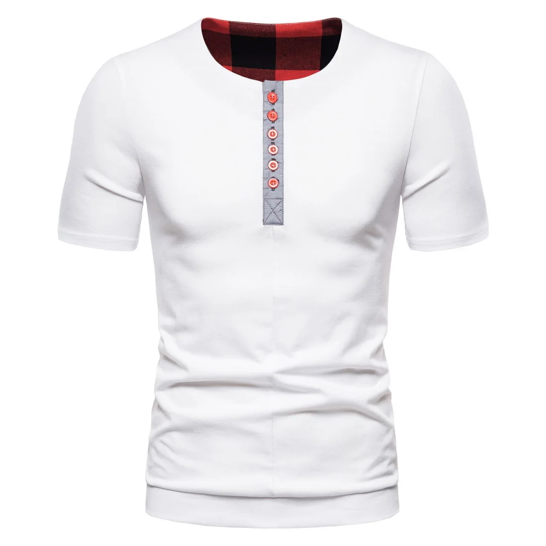 2020 moda gumb ovratnik desgin priložnostne Tee srajce Za Moške plus velikost poletje bombaža, kratek rokav t-shirt moški