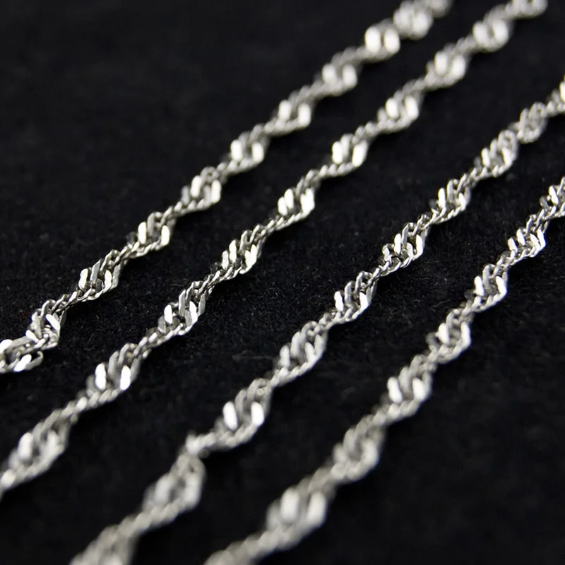 DIY Nakit ogrlica 2,4 mm val Verige Twisted Singapur Verige jeklene ogrlica Z Jastog Zaponko iz Nerjavečega Jekla 10pcs debelo