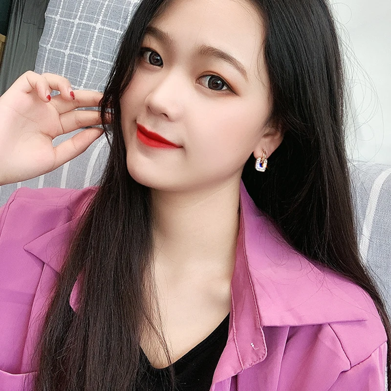 Nova Trendovska Koreanische Einfache Ohrringe Ankunft Cink-legierung Klassische Geometrische Frauen Baumeln Ohrringe Für Weibliche K