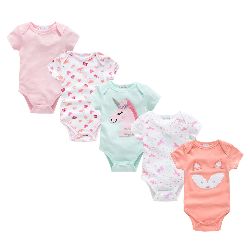 2019 Nov Baby Bodysuit Bombaž Pižame bebe Newborn Baby Girl Obleke Set Telo bebes Kratek Rokav roupa de bebe Baby Boy Oblačila