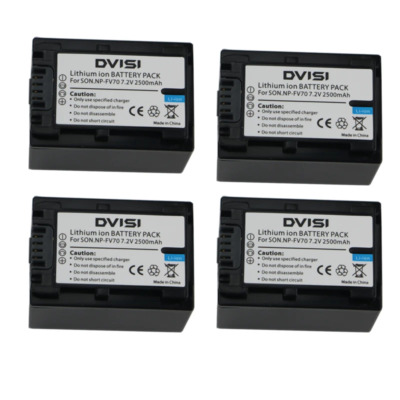 DVISI VRH Kakovosti 2500mAh NP-FV70 NP FV70 NPFV70 Fotoaparat Baterija za Sony NP-FV50 FV30 HDR-CX230 HDR-CX150E HDR-CX170 CX300 Z1