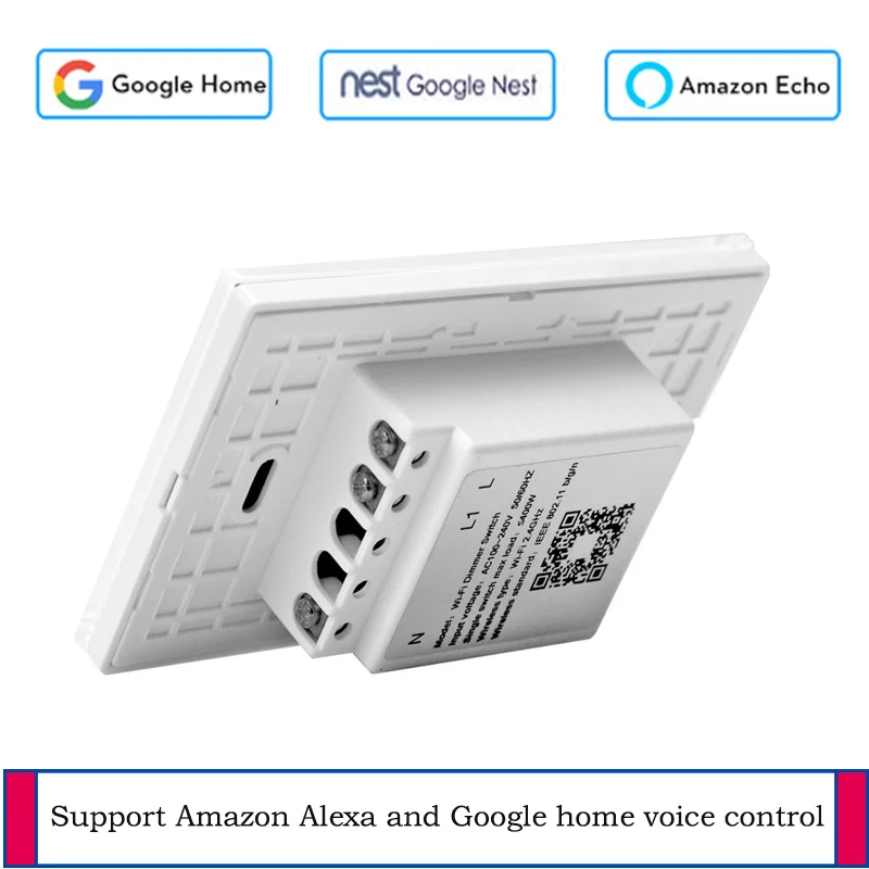 EU/ZDA WiFi Celling Fan stikalo Stekleni plošči stikalo App remote control Fan Pametni dom z Google in Alexa podpira glasovni nadzor