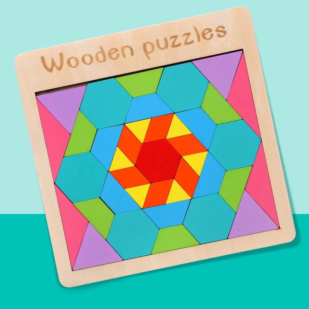 Otroci Geometrijske Tangram Gradnik Sestavljanke Barve Spoznavanja Izobraževanje Igrača Večnamensko tangram gradnik puzzle
