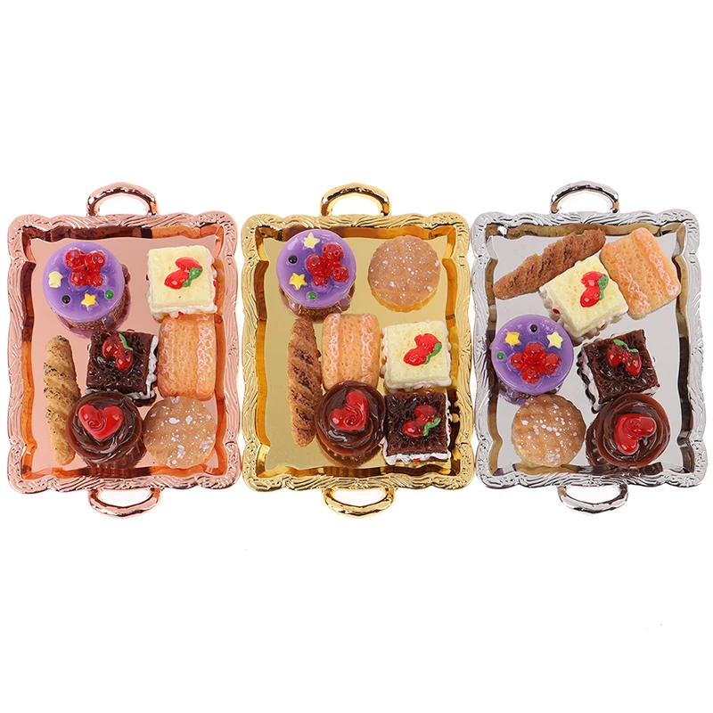1:12 Lutke Miniaturni Hrane Torto Ploščo Kruh, Set za Kuhinjsko Mizo Dekoracijo Opremo kot nalašč za pretvarjamo, igra igrače