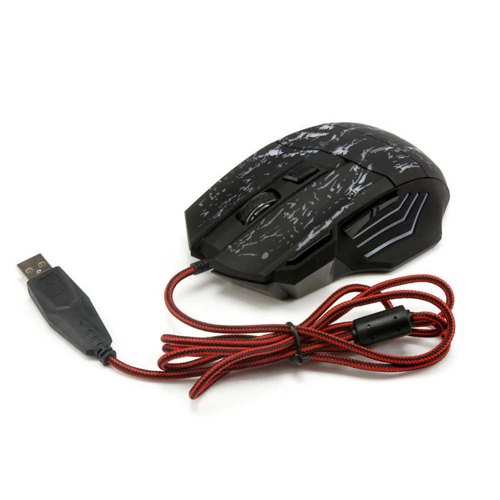 USB Žična Gaming Miška 7 Gumbi 3200DPI LED Osvetlitvijo Optična USB Miši Prenosni računalnik PC Računalnik Miško Gaming Miška Igralec