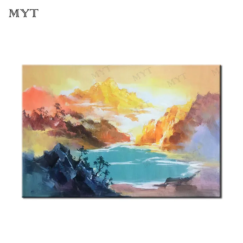 MYT Velikosti Ročno poslikano Abstraktne Krajine Oljna slika na Platnu Ročno Super Velikost Slike Izvirne Zasnove Slike