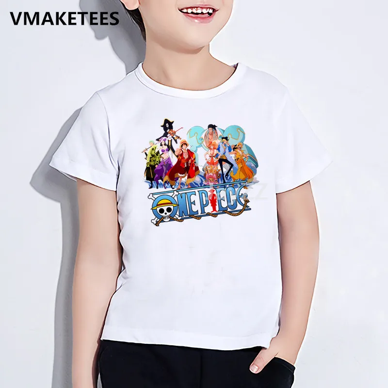 Otroci Anime En Kos T-shirt Otrok Luffy Ace Sabo Pravo Zoro & predstavnica nami-ja Risanka Oblačila Deklet poslovanja Fantje Chopper Smešno T shirt,HKP2455