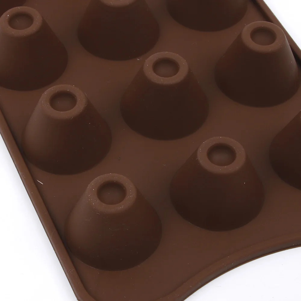15 Votlini Krog Valj Milo DIY Plesni Cupcake Silikonsko Plesni Fondat Čokoladni Puding Plesni Torta Dekoraterstvo Orodja