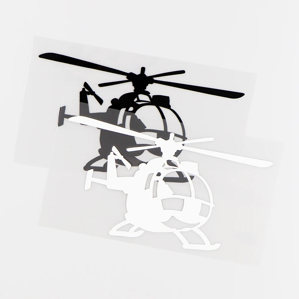 YJZT 15.3X8.2 CM Helikopterja Pilot, ki Plujejo pod Osebnost Vinil Avto Nalepke Nalepke Črna / Srebrna 10A-0192