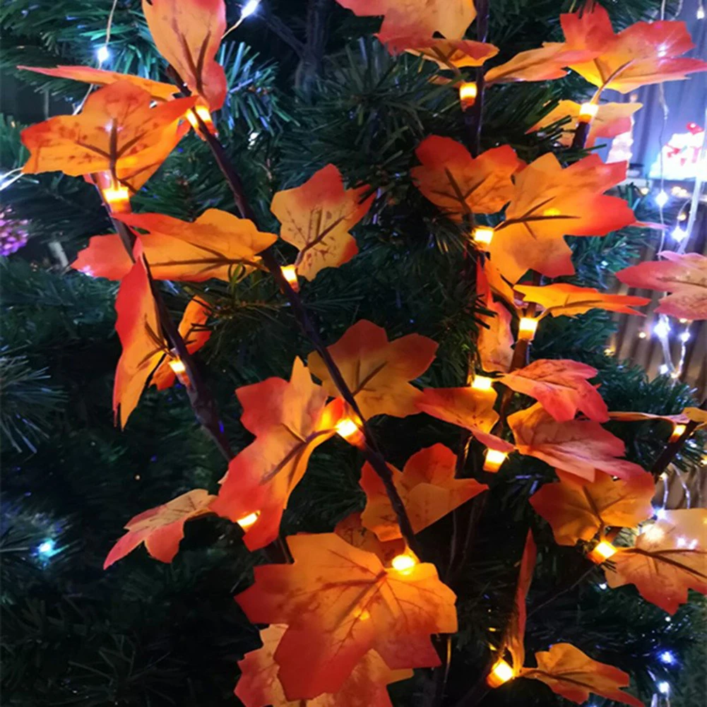 Romantične Počitnice Osvetlitev Zunanja Razsvetljava Napaja Baterija LED Listi Niz Luči Poroko Božič Stranka Dekor Pravljice Razsvetljavo