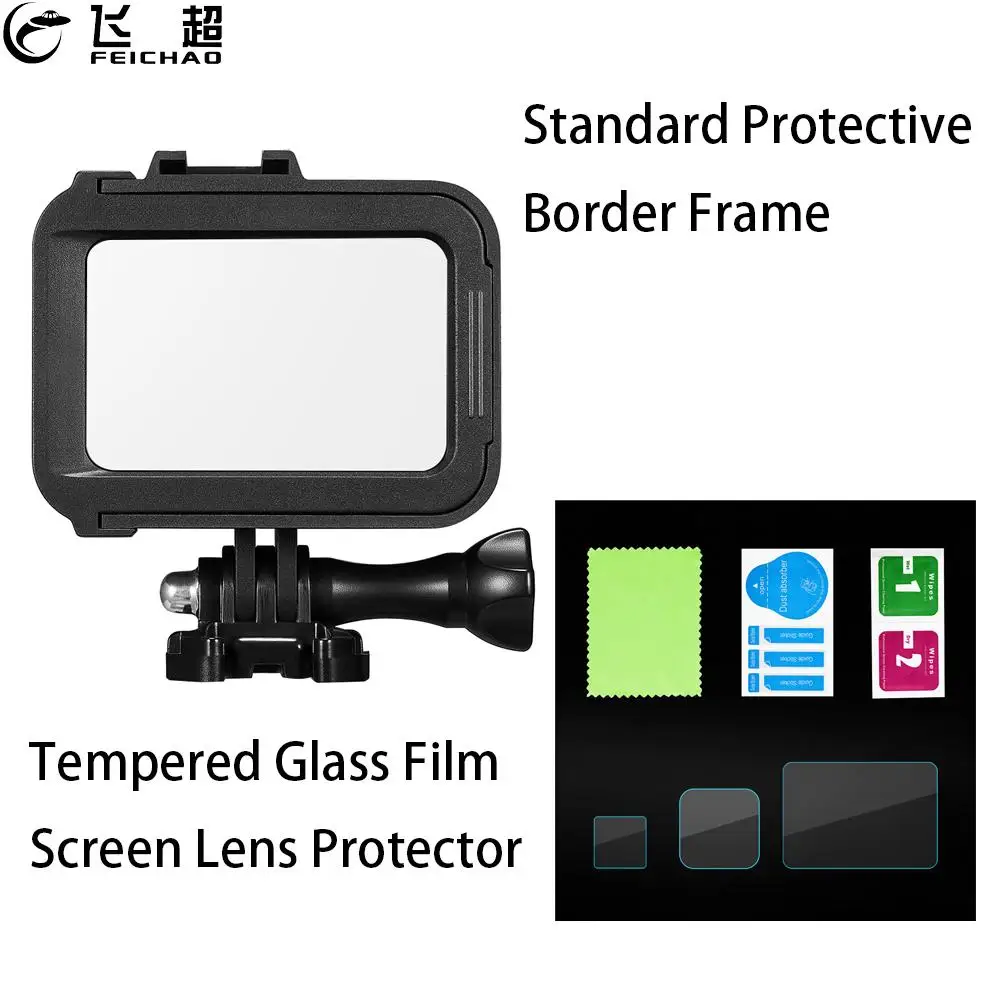 Za GoPro Hero 8 Črna Standard Zaščitne Meji Okvir Stanovanjske Primeru Zajema Hladno Čevelj Gori, Kaljeno Steklo Film Screen Protector