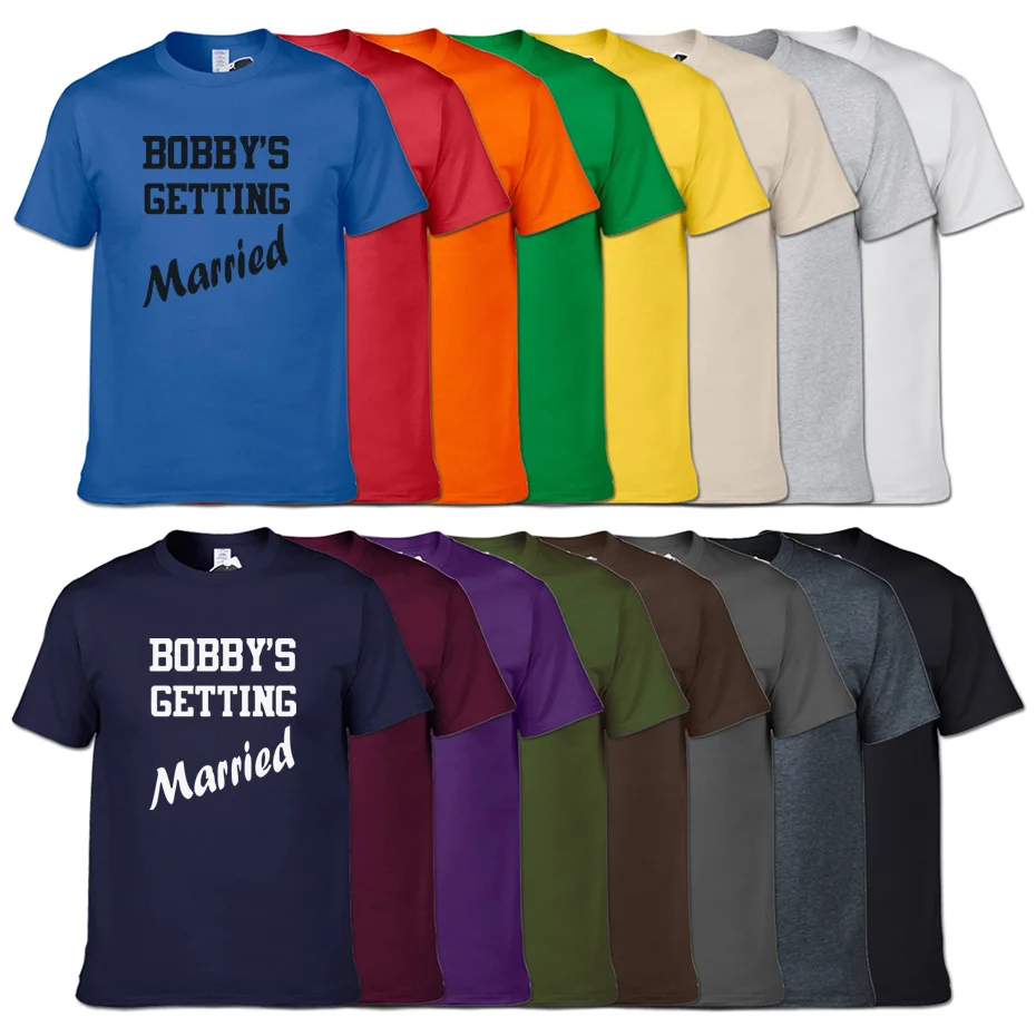 Bobby je ženi Smešno Tshirt Zabavno Meri Poročen T-shirt vrhunska 16 Barv Bombaža, Kratek Rokav Tees Unisex T-Majice