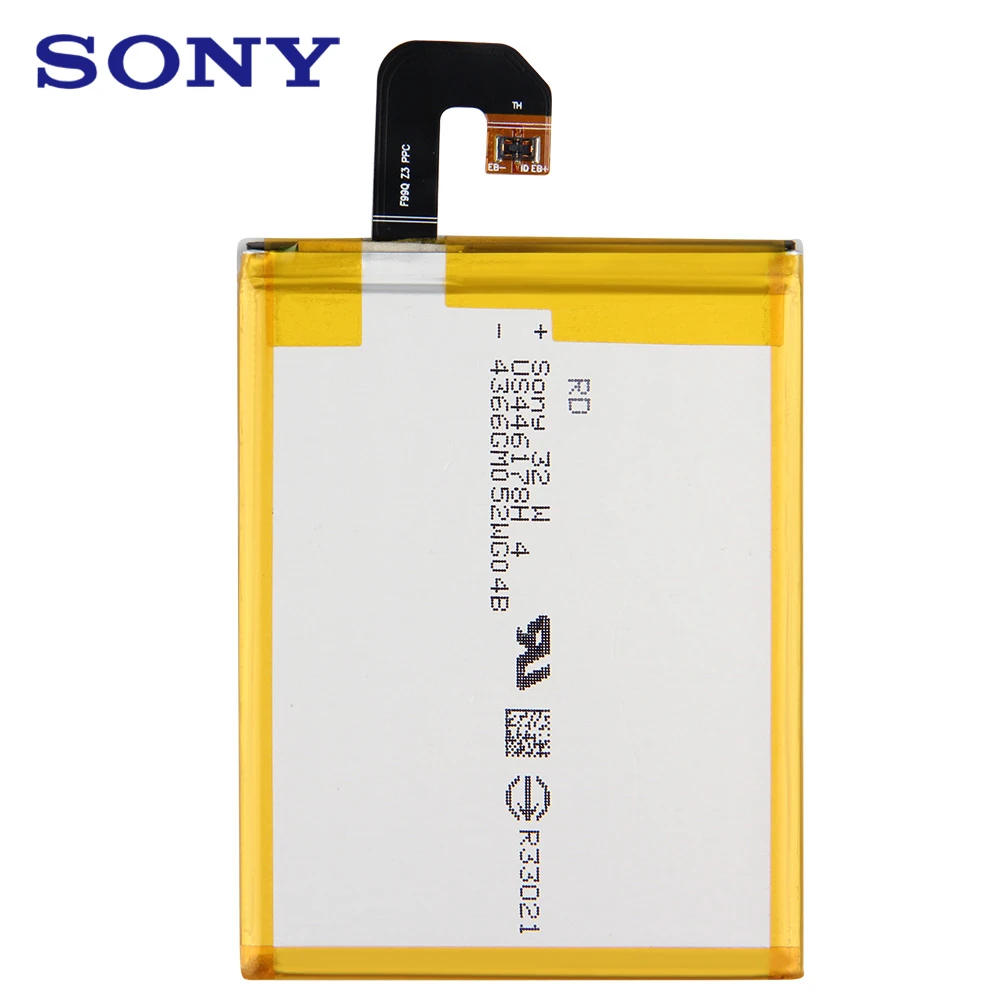 Originalni Nadomestni Telefon Baterija Za SONY Xperia Z3 L55T L55U D6653 D6633 LIS1558ERPC Pristna Baterija za ponovno Polnjenje 3100mAh