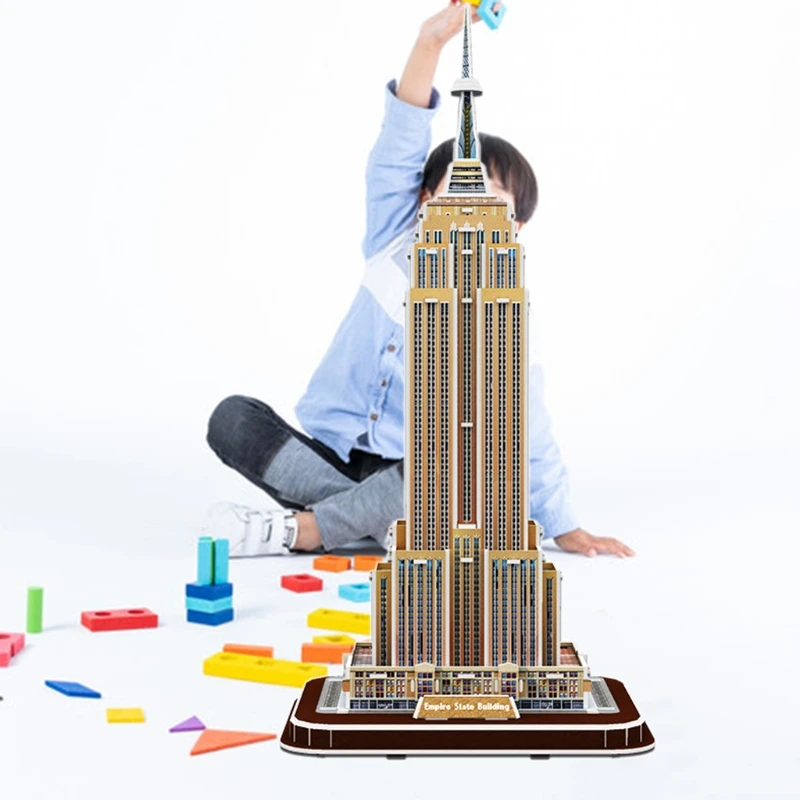 Empire State Building 3D Ugank za Odrasle in Najstnike New York Model Zgradbe 24BD