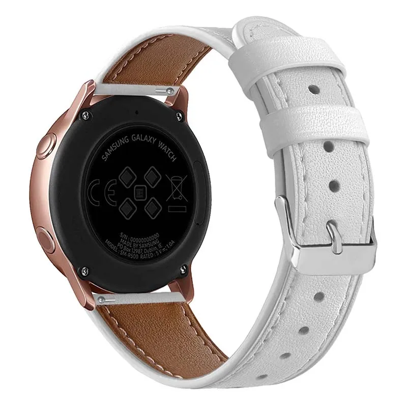 22/20mm smart jermenčki usnjeni trak za Samsung Galaxy Watch Aktivno Manšeta za moške, ženske Univerzalni