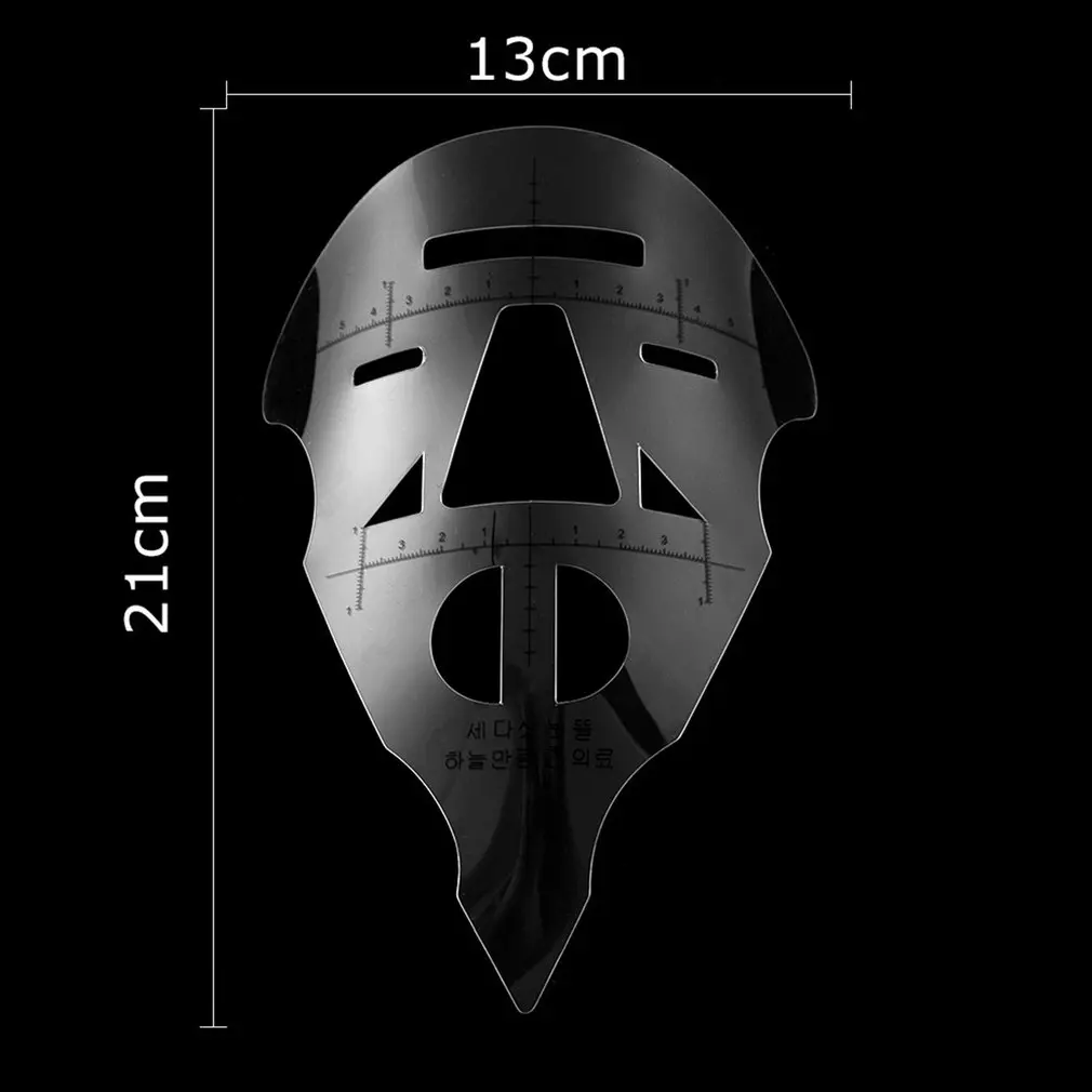 Masko, trak za merjenje obrvi merjenje obrvi vladar plavajoče ustnice vezene obrvi standard obrvi vladar