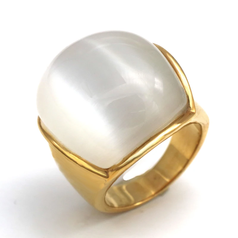 PZ Top Moda iz Nerjavečega Jekla Moda Opal Obroči Za ženske, moške Ovalne Oblike Čar Ženske Kamen Nakit prstan