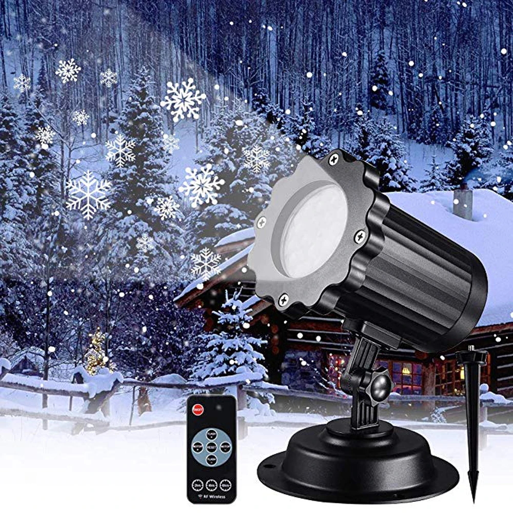 Laserski Projektor Božični Okraski Svetilka Za Domačo Blizzard Projekcija Mini Sneguljčica Blizzard Označite Osebe Luči