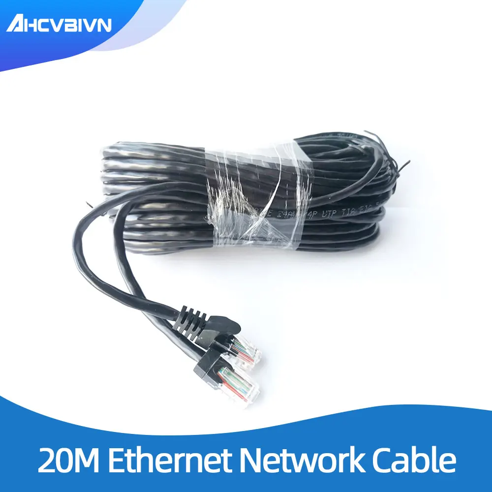 20M 65ft cat5 Ethernet Omrežni Kabel RJ45 Obliž na Prostem Nepremočljiva LAN Kabel Žice Za CCTV POE IP kamer