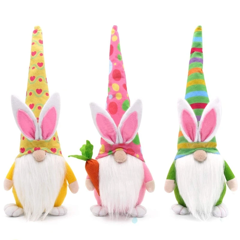 Srčkan Zajec Velikonočni Zajček Gnome Decoratio Lutka Doma Okraski Stranka Otroci Igrače 72XF