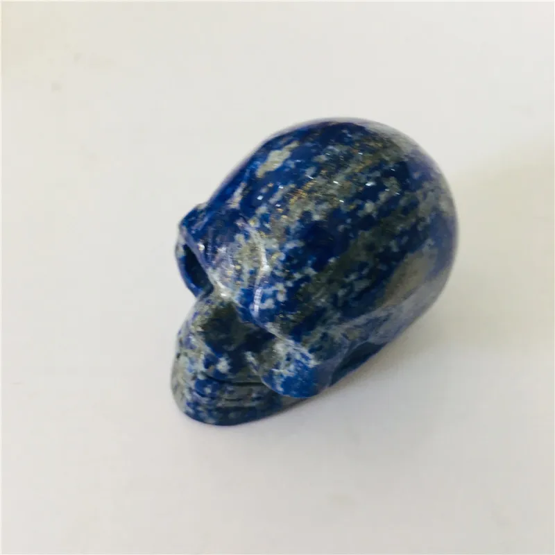 NOVO! Naravni kristal Lapis lazuli kamen carving lobanje zdravljenje gruče z roko