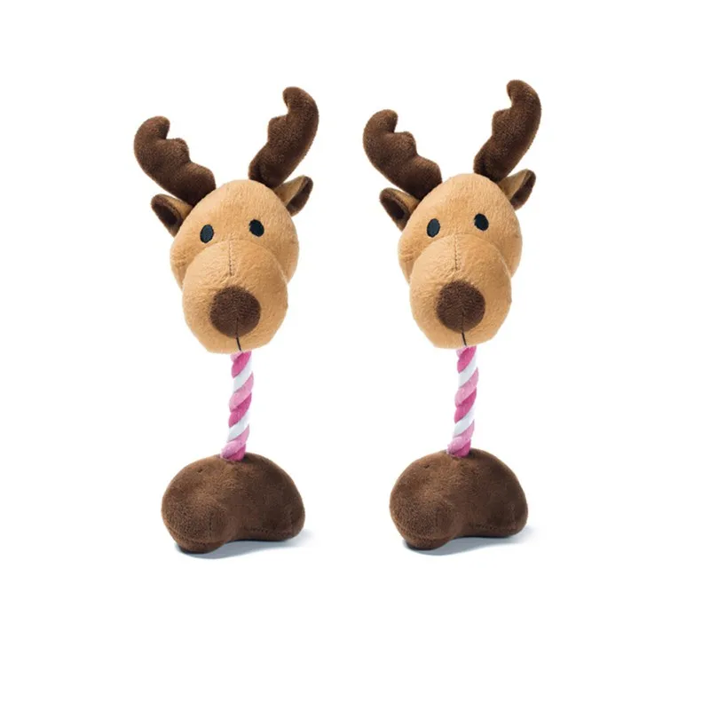 Pet Interaktivnih Plišastih Božič Elk Zvočne Igrače Ugriz-odporne Žvečiti Igrača Za Pse